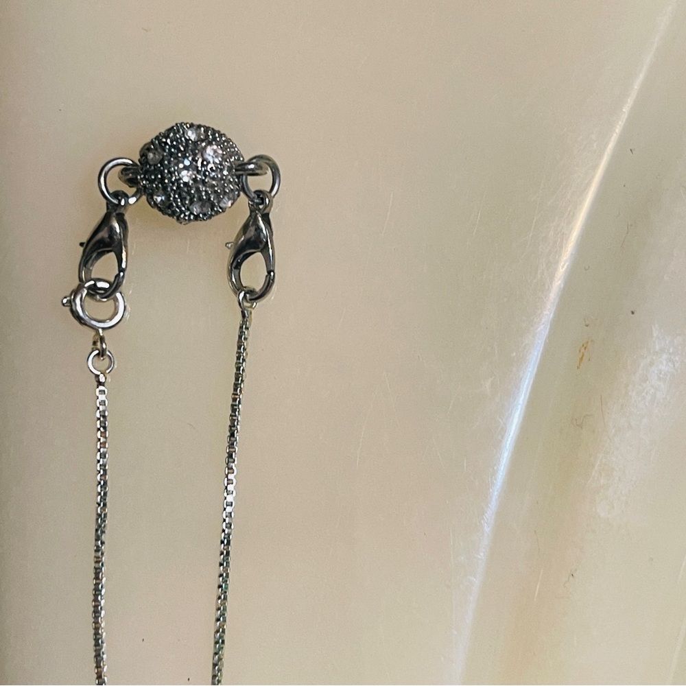 ✝️Beautiful Oval Cut Amethyst 925 Sterling Silver Magnetic Clasp Cross Necklace! - Picture 14 of 15